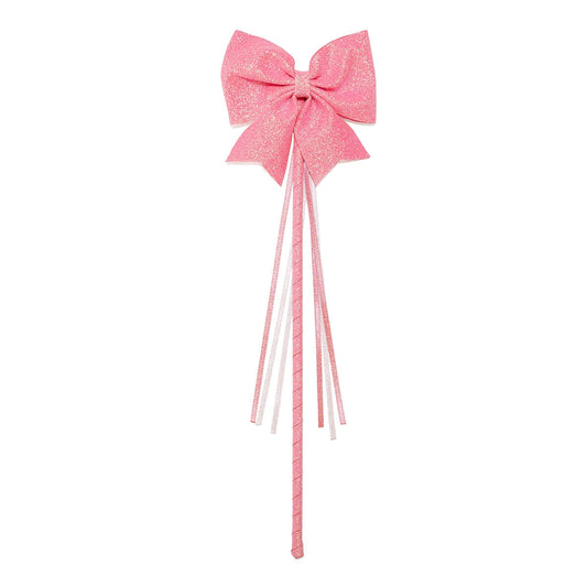 Pink Glitter Bow Wand