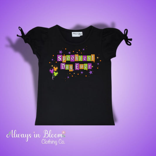 Girls Luxe Tee - Spookiest Day Ever