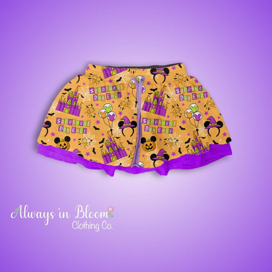 Girls Luxe Skort - Spookiest Day Ever