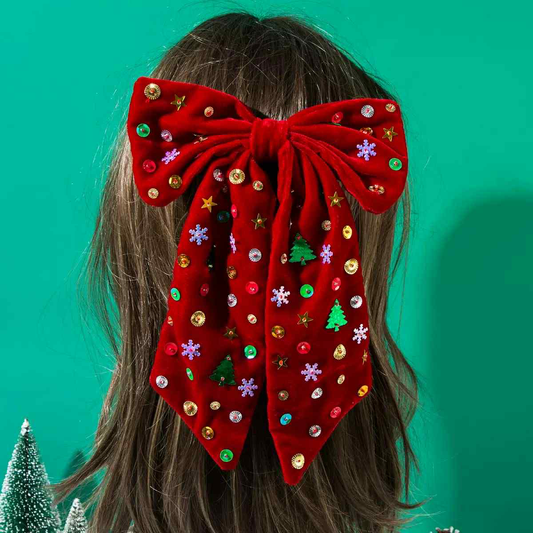 Velvet Embellished Bow